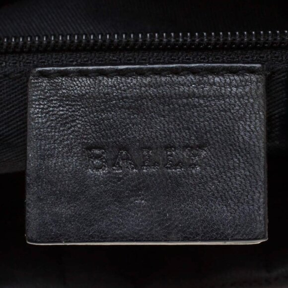 Stunning BALLY Black Branchville Embossed Leather Shoulder Bag - Picture 4 of 5